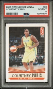 2016 Rittenhouse WNBA PSA 10 Courtney Paris Dallas Wings Oklahoma Sooners - Picture 1 of 2