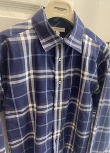Burberry Men's Dress Long Sleeve  Dress Shirt Very Modern / Great Pattern - Picture 1 of 5