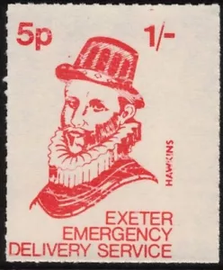 GB EXETER STRIKE NOTLIEFERUNG 5P 1/- BRIEFMARKE (NL426) - Bild 1 von 1