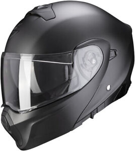 Motorcycle Helmet Modular Openable Scorpion EXO 930 Pearl Matt Black Size XXL