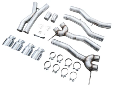 AWE SwitchPath Catback Exhaust Chrome Silver Tips For 2021-2023 BMW  M3/M4 - Image 1 of 4