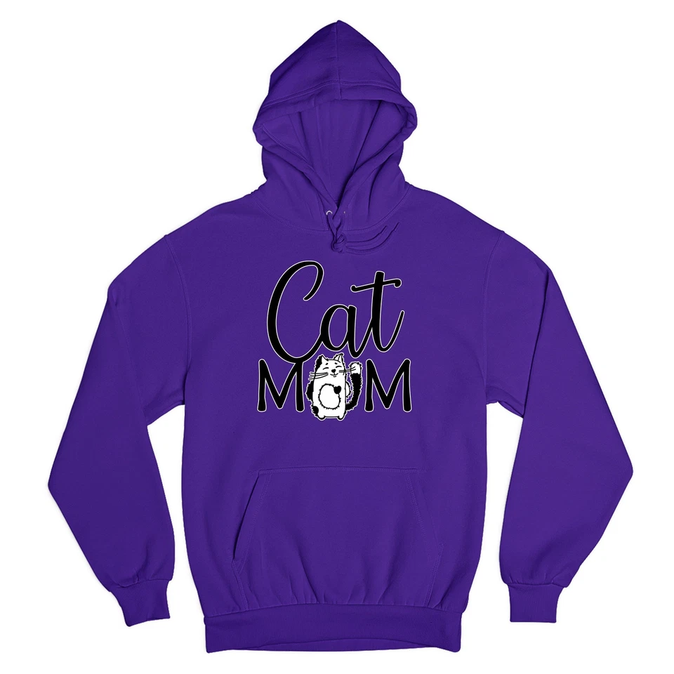 Cat Mom Sweatshirt Mother's Day Fur Mama Cat Lover Kitty Hoodie - Image 1 of 1