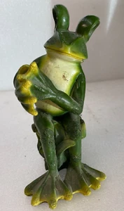 Resin Frog Figurine Decor 6 1/2" Tall - Picture 1 of 4