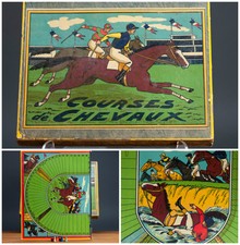 #Antique Toy# Boxed & Courses de Chevaux Horse Racing Game. Rare and Perfect