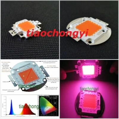 100W 50W 30W 20W 10W 380NM-840NM Espectro Completo Alta Potencia LED Chip Luz de Crecimiento - Imagen 1 de 4