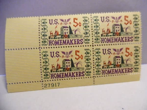 SCOTT STAMP #1253 HOMEMAKERS 5 CENT PLATE BLOCK - MNH - Picture 1 of 1