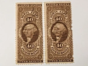 US BRIEFMARKEN EINNAHMEN ZWEI GEBRAUCHT R53C - Bild 1 von 2