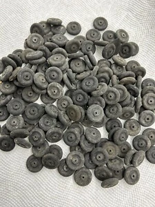 4 ORIGINAL vintage black RUBBER TIRES Tootsietoy Barclay Hubley cast toy Lots - Picture 1 of 4