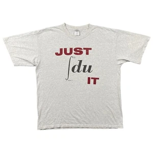 Camisa Parodia Vintage Años 90 Y2K Adulto Talla XL Gris Just Do It Divertida Maestro Humor - Imagen 1 de 10