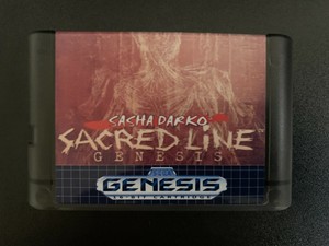Sacred Line Sega Genesis Mega Drive w/ custom clear smoke transparent shell