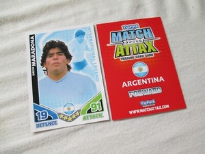 Diego Maradona Legend Card - Argentina - Topps Match Attax 2010 World Cup - UK