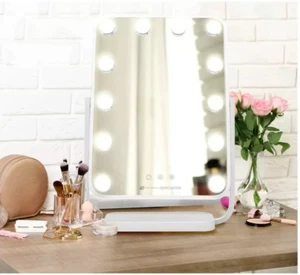 Large 47cm Rio Hollywood Glamour HD LED Illuminated Dressing Table Makeup Mirror - Picture 1 of 8