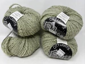 4 Classic Elite Yarns City Lights Wool Sparkle Yarn Sage Green 404 yds total - Picture 1 of 7