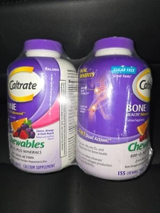 2 Pack Caltrate Chewables 600+D3 Plus Minerals Calcium Vitamin D 310ct EXP 2026 - Picture 1 of 11