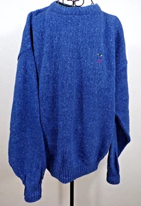 Suéter Vintage Colores por Alexander Julian Logo Cresta Azul Talla L Y2K Negocios - Imagen 1 de 6