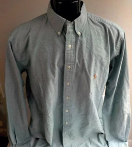 RALPH LAUREN Cotton Stretch Oxford Button Down Shirt Light Green SZ XLT - Picture 1 of 4