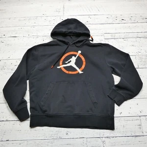 NIKE Jordan Hoodie Youth M Black Fleece Hooded Sweatshirt Air Jordan Jumpman - Picture 1 of 6