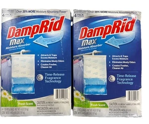DampRid Max Moisture Absorber, Fresh Scent 2 Pack (8 Bags Total) - Picture 1 of 3