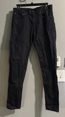 Pantalones de mezclilla Club Monaco negros calce ajustado algodón elástico para hombre 29-32x31,5 reales Foto 1 de 4