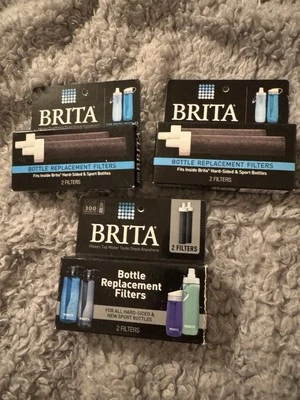 3 Brand Brita Replacement Water Bottle Filter Filters 2 in each pack Sport Set - Image 1 of 2