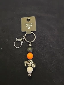 Llavero con dije de cuentas de silicona para motocicleta Harley Davidson colores - Imagen 1 de 1