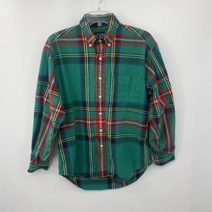 Vintage GAP Shirt Mens Christmas Plaid Flannel  Western Button Down Sz M - Picture 1 of 11
