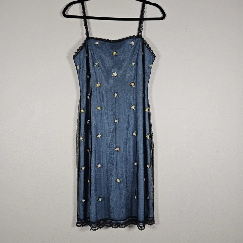 VTG Papell Boutique Sequin Dress Size 10 Y2k Whimsigoth Fairy Grunge Romantic - Image 1 of 4