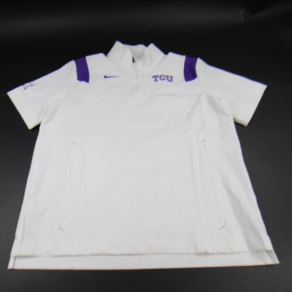 TCU Horned Frogs Nike Pullover Men's Off-White/Purple Used - Image 1 of 1