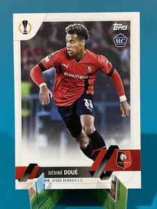 2022-23 Topps UEFA Club Competitions #48 Desire Doue Rookie RC Card Stade - Foto 1 di 2