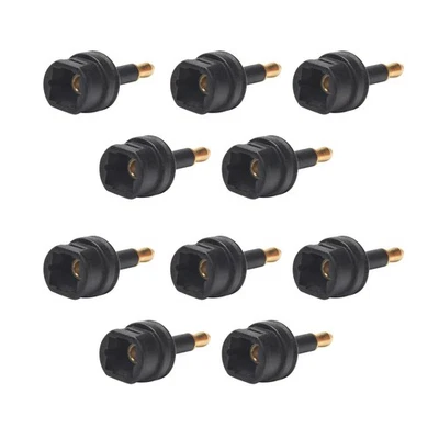 10PCS 3.5mini male to TOSLINK female Audio Fiber Optical Head Toslink Adapter M - Image 1 of 4