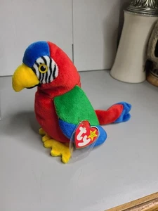 Nicht mehr produziert 1998 Ty Beanie Baby Jabber der Papagei tropischer Vogel - Bild 1 von 8