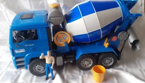 BRUDER MAN TGA 41.440 TRUCK - CEMENT MIXER + FIGURE - 1.16 - Picture 1 of 10