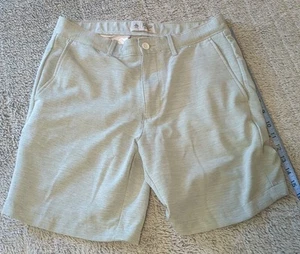 Penguin Munsingwear Linen Blend Shorts Casual Green Blue 8" Inseam Mens Sz 31 - Picture 1 of 7