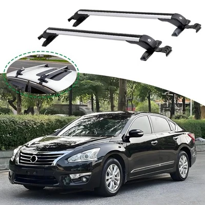 Barra transversal de 2 piezas para Nissan Altima 2012-2017 portaequipajes con bloqueo Foto 1 de 4