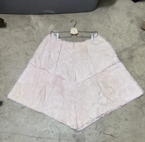 Rare UGG Australia Pale Pink Suede Sheepskin Lined Shawl Wrap Poncho SUPER WARM - Picture 1 of 3
