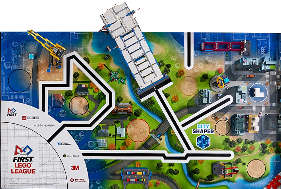 2019 FLL (First LEGO League) City Shaper Mat - rolled,  Set #45809 USED - Image 1 of 1