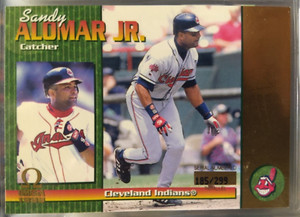 1999 Pacific Omega Sandy Alomar Jr. (#71) gold parallel card /299