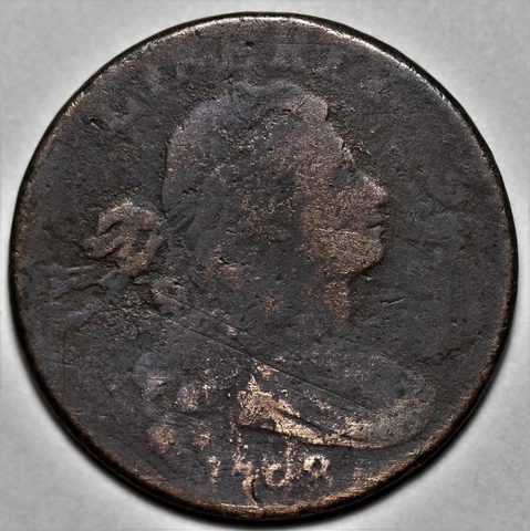 1798 Draped Bust Large Cent - Rotated Die - US 1c Copper Penny Coin - L37 Cover
