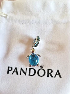 Charm PANDORA Verre de Murano Tortue De Mer argent 925 poinçons ALE - Imagen 1 de 5