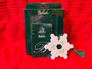 Belleek Christmas Ornament RETIRED #3259 ~ RARE ~ SNOWFLAKE ORNAMENT - Picture 1 of 5