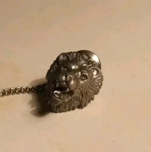 Vintage IFS Israel Freeman & Sons Pewter Lion Bust Lapel Pin '84 729 - Picture 1 of 7