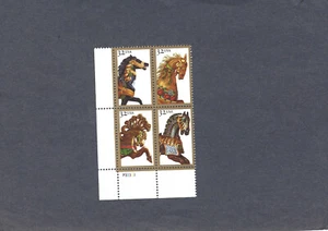 #2976-9 32c CAROUSEL HORSES PB/4 MNH - Picture 1 of 1