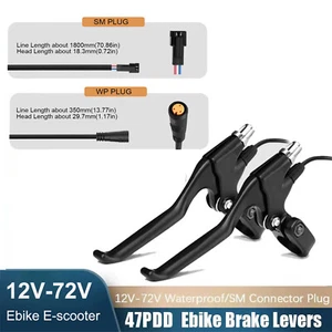 EBike Electric Bicycle 12V 24V 36V 48V 60V 72V Brake Lever Cut Off Power Handles - Picture 1 of 17