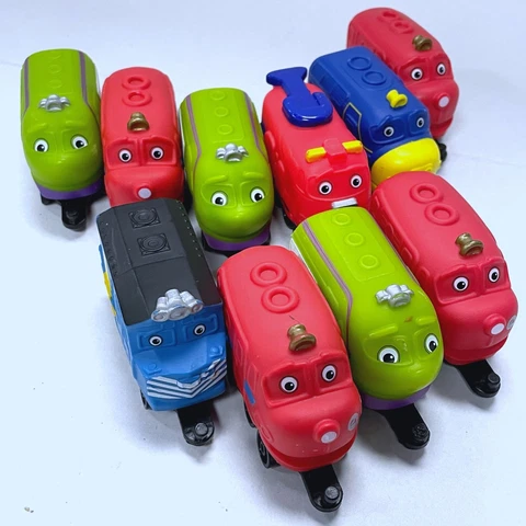 Chuggington Train TOMY Plastic Train Lot of 10 Red, Green, Blue, Preowned Cover