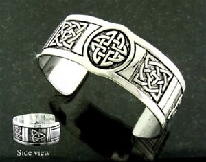 Pewter Celtic Five- Knot Cuff Bracelet
