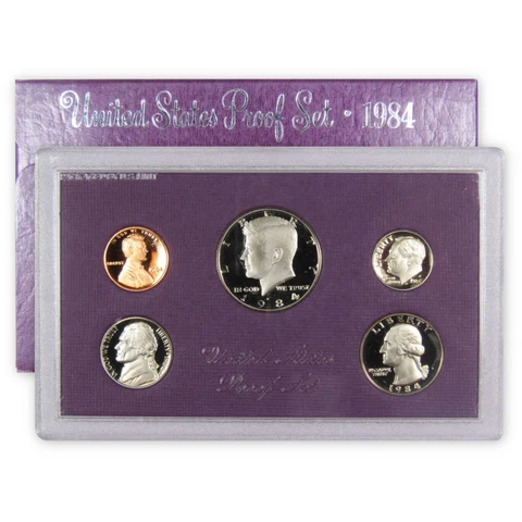 1984 Proof Set U.S. Mint Original Government Packaging OGP Collectible Cover