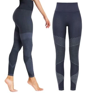 Leggings Spanx senza cuciture navy moto senza cuciture lunghezza intera piccoli nuovi con etichette - Foto 1 di 5
