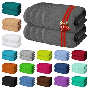 2X Large Bath Sheet Towels 100% Egyptian Cotton Soft XL Jumbo Bath Sheets 500GSM - Picture 1 of 105