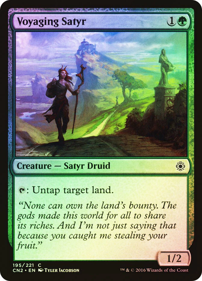 MTG FOIL Voyaging Satyr  - Conspiracy: Take the Crown #195 - Image 1 of 1