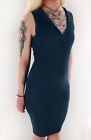 Jean Paul Gaultier 2 Vintage gerippter Bodycon Marine Kleid blau Größe S